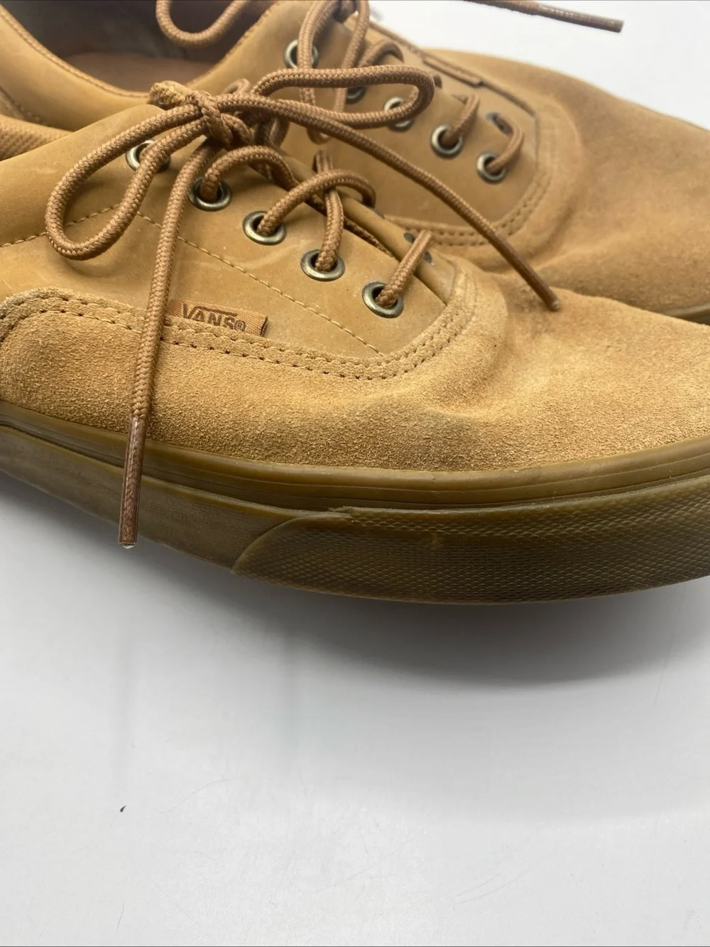 VANS Era Suede Buck Tobacco Brown Gum Men's 13 Casual Tennis Shoe Skater Sneaker